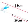Cat Toy Feather Cat Toys Interactive Flower Tassel Cats Teaser Long Handle Feather Toys for Cats Teasing Stick Toy Kitten Teaser