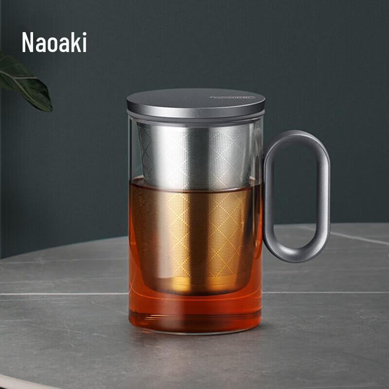 

Heat-Resistant Glass Tea Cup with Aluminum Lid