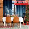 Set Of 2 Flat Printing Curtains Without Rod Cityscape Night View Easter Holiday Digital Polyester Easy Made