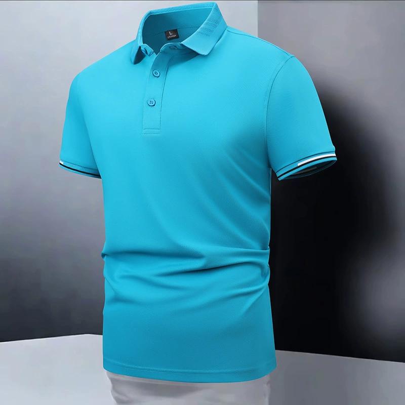 Summer Short Sleeved Polo Shirt Business Minimalist Sports Slimming Men's Casual Collar T-shirt Top