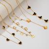 Elegant Double-Sided Butterfly Heart Pendant Necklace for Women