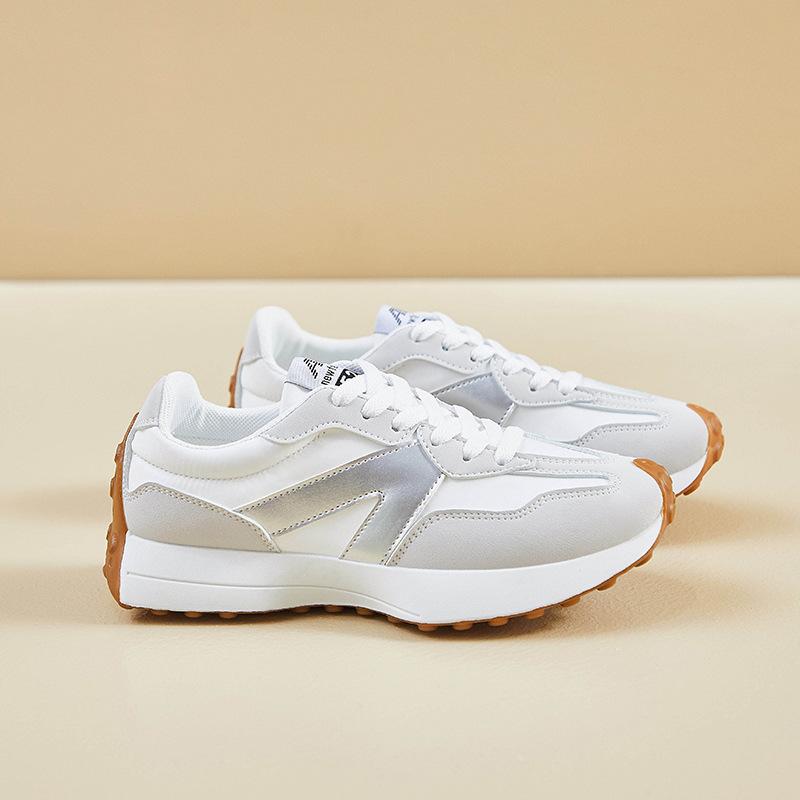 Spring and Summer New Sports Women's Shoes Small Waist Versatile Running Single Shoes Color Matching Casual Thick-soled Breathable Dad Shoes