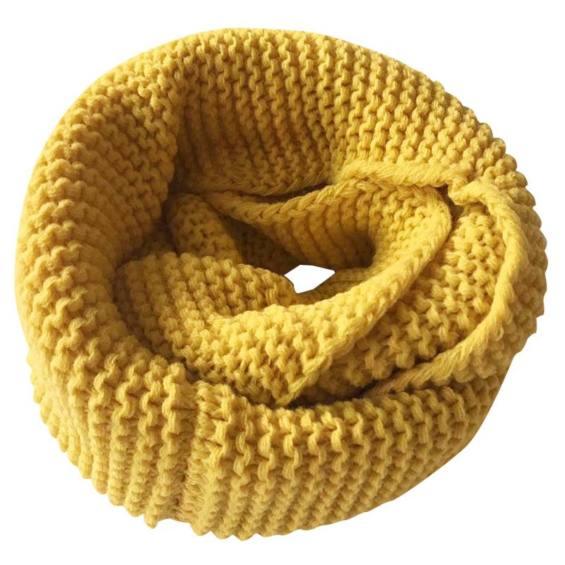 Women's Korean Style Solid Color Knit Wool Pullover Scarf - Autumn/Winter 2025