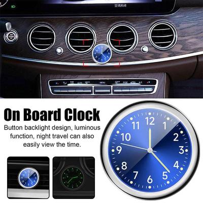 Horloge pour prises d'air électroniques Lumineuse Montre pour vélo et moto Horloge de tableau de bord de voiture Auto Mini horloge à quartz pour voiture