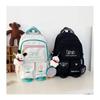 Blocking Splicing Color School Bag Large Capacity Backpack Cartoon Gift Students