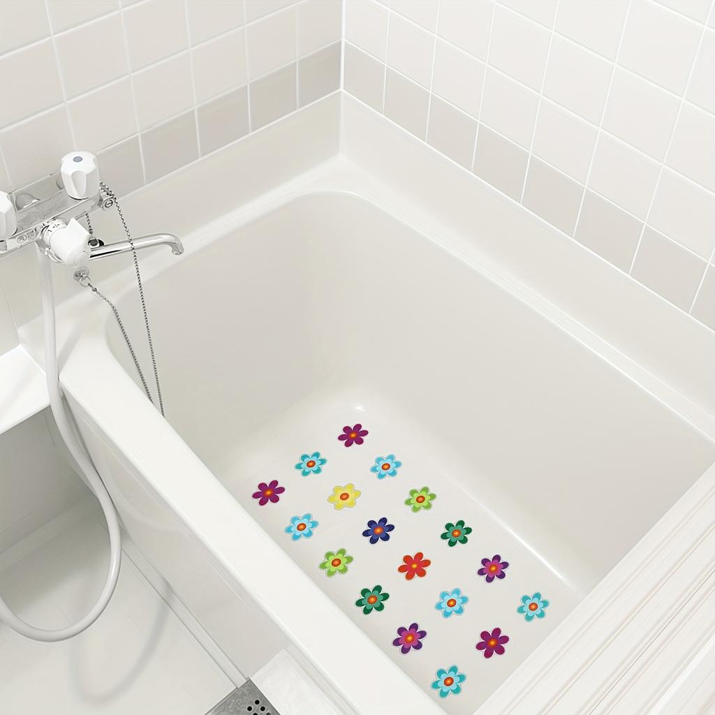 10-color Flower Self-adhesive Bathtub Non-slip Stickers for Bathroom and Stairs Strong Friction Safety Non-slip Tape Colorful Stickers