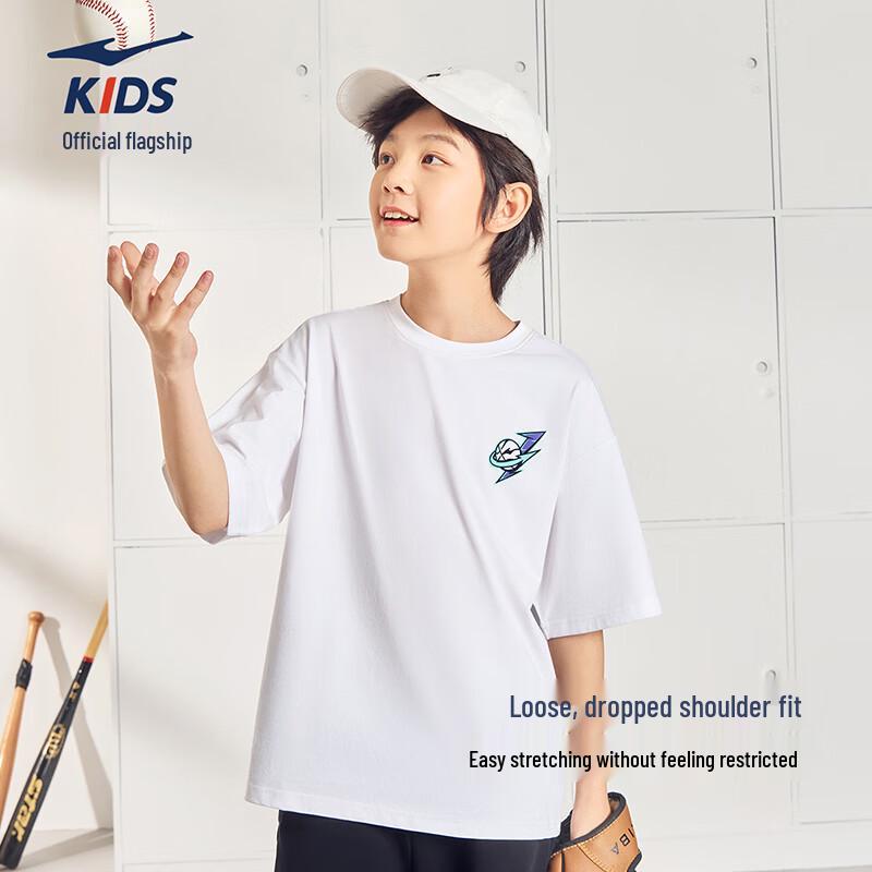 ERKE Boys' Youth Round Neck Short Sleeve Outdoor Sports T-shirt