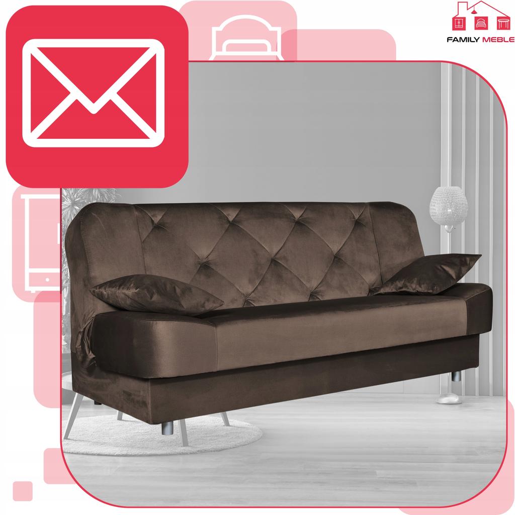 Kanapa sofa Sara Karo rozkładana wersalka spania bonell łóżko Family meble