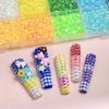 40Grids Round Resin Rhinestones Kit Color Glitter Gems DIY 3D Nail Art Decoration Accessories for Nail Design DIY Clothing