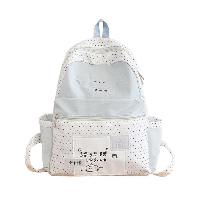 Schoolbag Japanese cat ins niche schoolbag girls, junior high school high school college students backpack light commuter travel backpack
