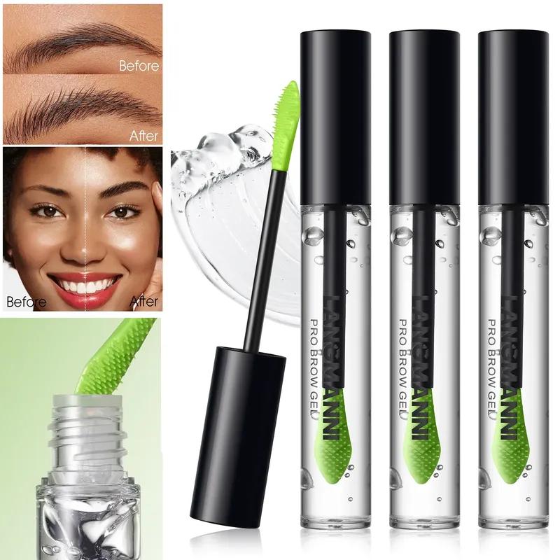 Eyebrow Styling Liquid Waterproof Transparent Eyebrow Eyelash Fixed Gel With Brush Comb Long Lasting Eyebrow Shaping Styling Gel