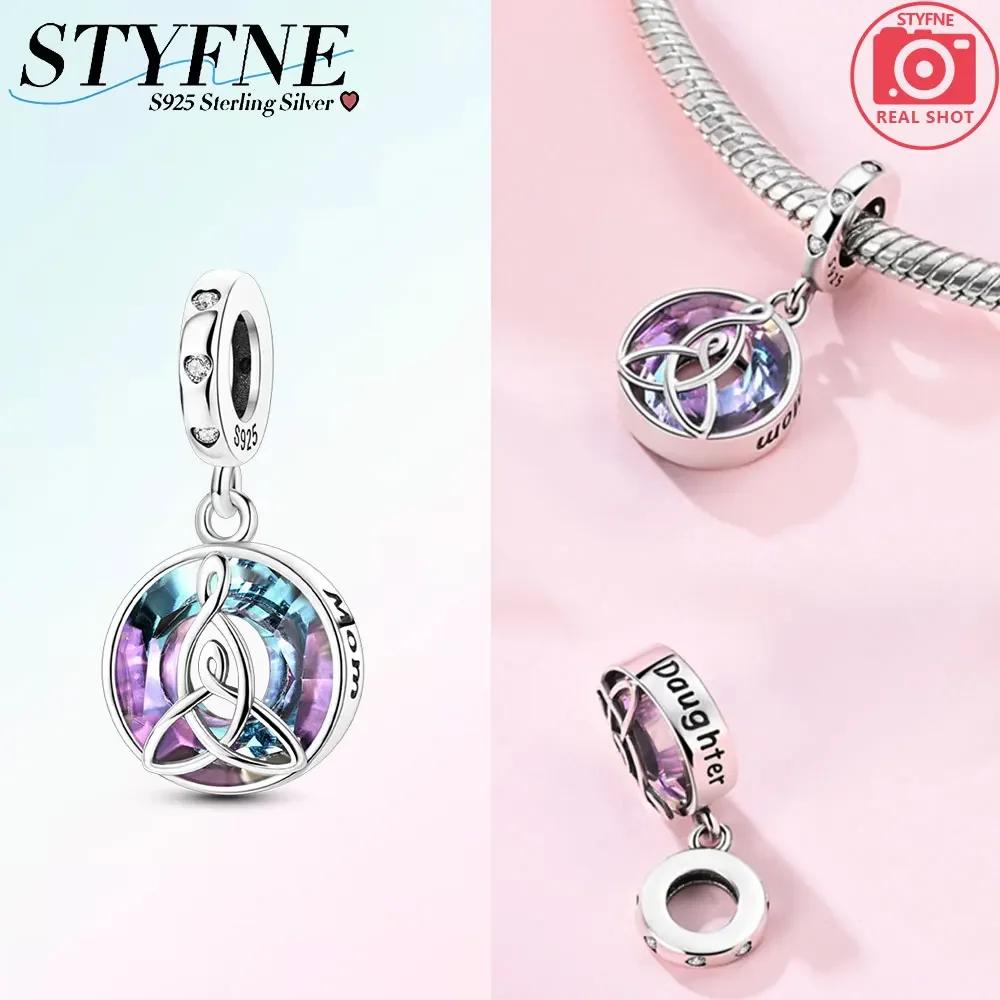 Original New Love Mother Heart Pendant Charm Bead For Woman Fit Copper Bracelet Diy Jewelry Gift For Mom