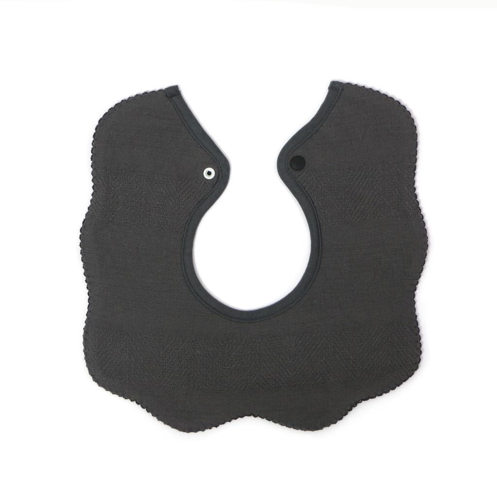 IORI BABY x FORNE Organic Round Bib by Imabari Towel Baby (Charcoal)