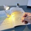 1Pc Portable Eye-Friendly Reading Lamp - Warm & Bright Clip-On Light With Long-Lasting Battery For Books And Desks