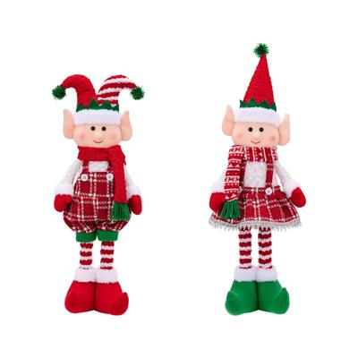 Decoração de boneca de natal elástica boneca de pé fofa decorativa natal