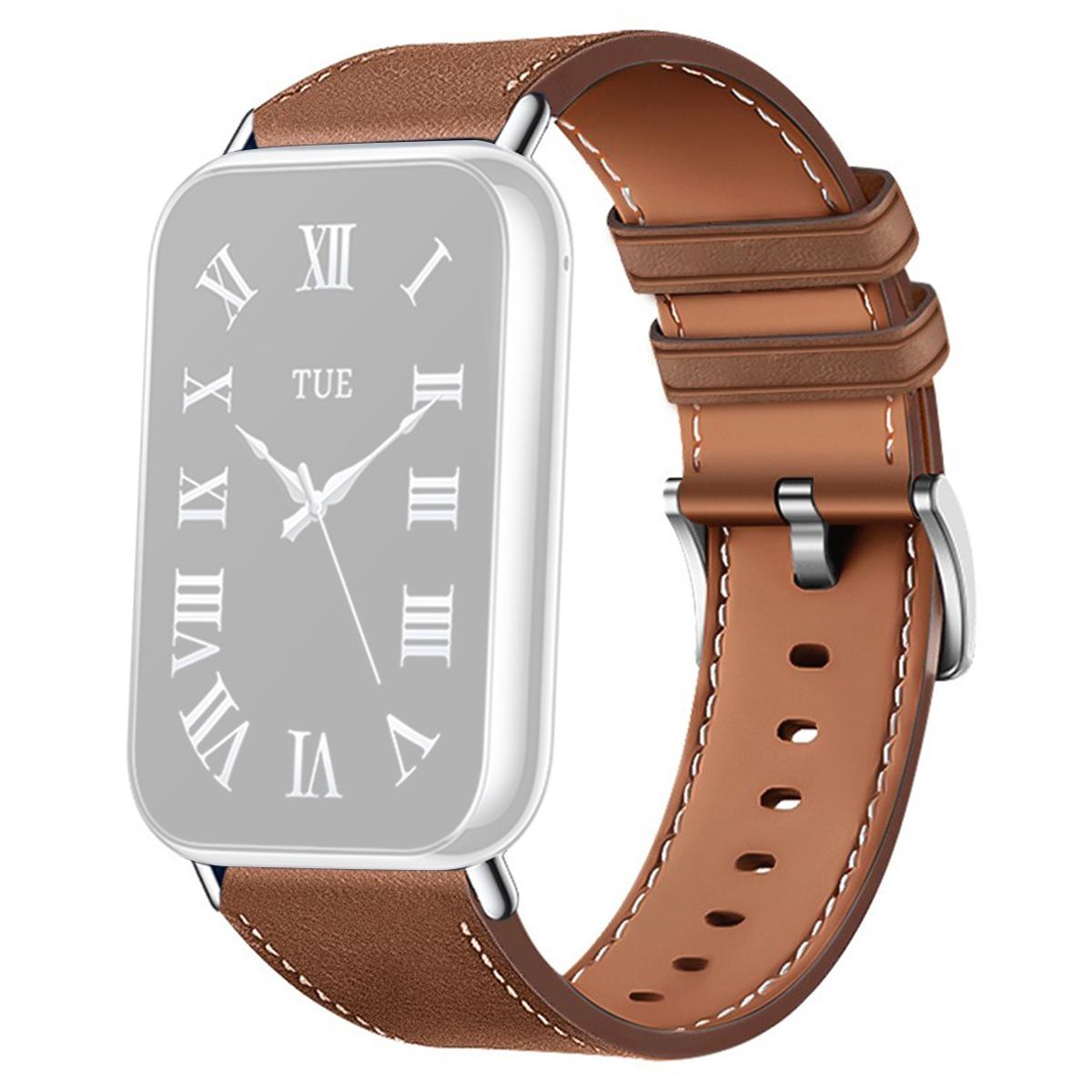 

Ремешок для Xiaomi Smart Band 9 Pro/8/Redmi Watch 5/4, силиконовый ремешок на запястье с текстурой кожи Brown