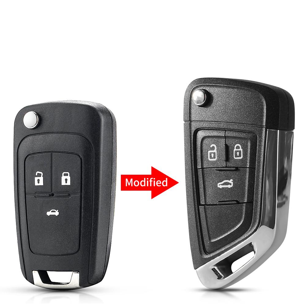For Chevrolet Cruze Epica Lova Camaro Impala For Buick Modified Folding Case Fob 2/3/4/5 Button Flip Remote Car Key Shell