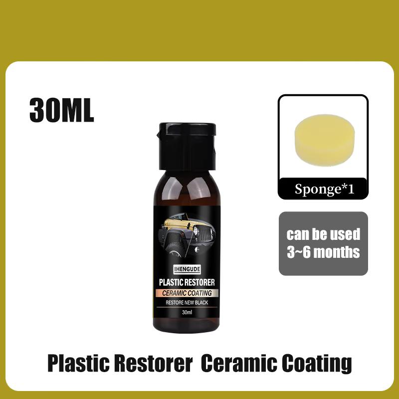

Car Plastic Restorer, Ceramic Coating, 2-3 Years of Long-Lasting Protection, Restoration and Whitening, Black Gloss, Plastic Trim and Rubber Mainten