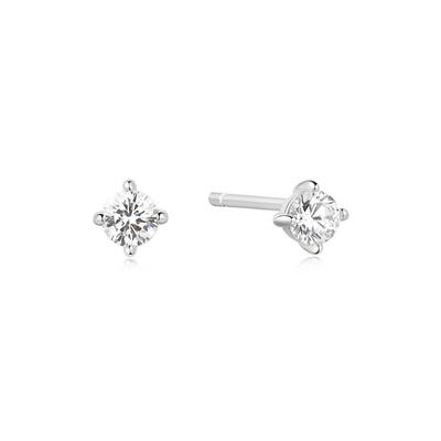 Solitaire 925 Silver Stud Earrings E057-01H