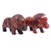 Wild Boar Statue With Natural Crystals Hand Carved Healing Animal Figurine Reiki Gemstone Craft Home Decoration Gem Gifts 2.8 In