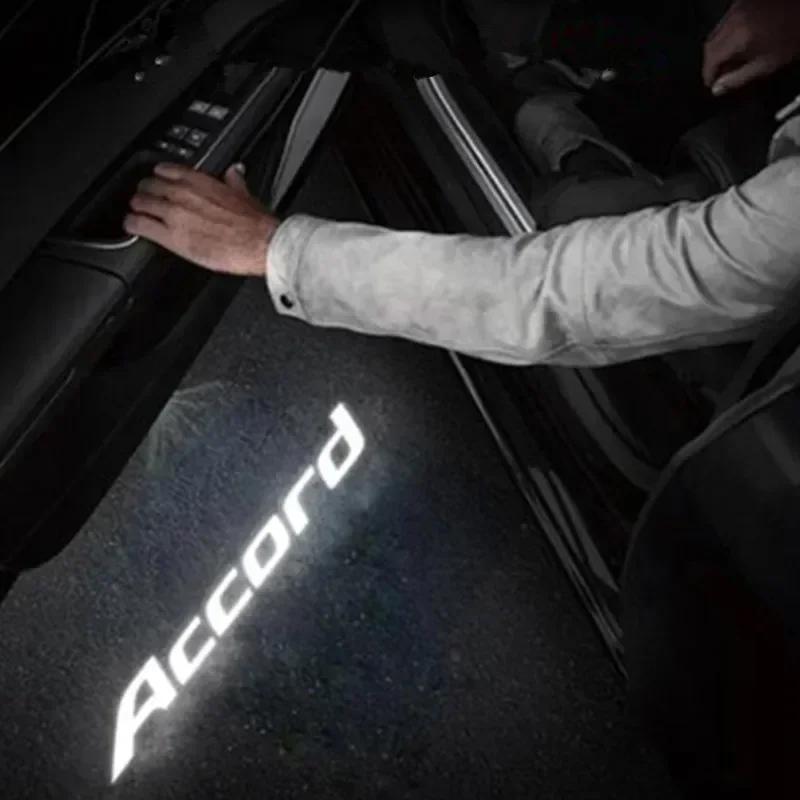 LED Car Door Lights Logo Welcome Projector Courtesy Shadow Lamps for Honda Accord 10th 7th 8th 9th 2003-2020 2021 2022 2023 2024