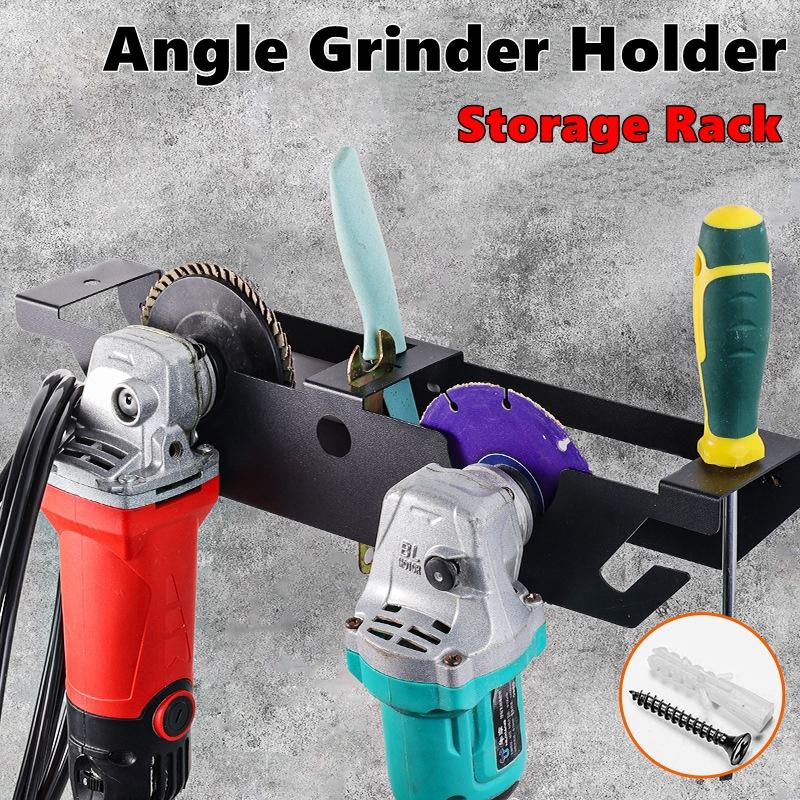 Angle Grinder Holder Rack/Stand Storage Rack with Cord Hanger, Wall Mount Bracket for Cutters Polishers, Garage and Workspace