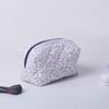 Flower Printed Cosmetic Pouch Large Travel Cosmetic Bag Makeup Accessory Storage Organizer Floral Puffy Quilted Makeup Bag