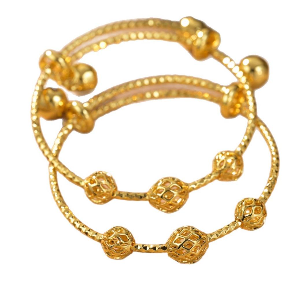Braccialetto alla moda per bambini con perline dorate - Ideale come regalo
