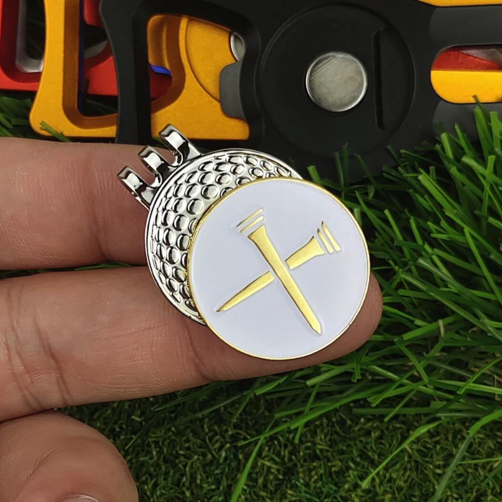 Marker Golf Ball Fork Golf Cap Clip Golf Ball Marker Hat Clips Green Fork Marker Set Golf Products