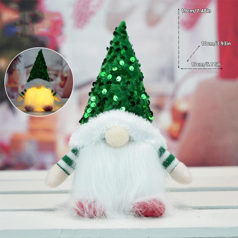 Xmas Gifts Santa Claus Pendant Glowing Gnome New Year Christmas Faceless Doll Merry Christmas Navidad Natal Gift Ornament