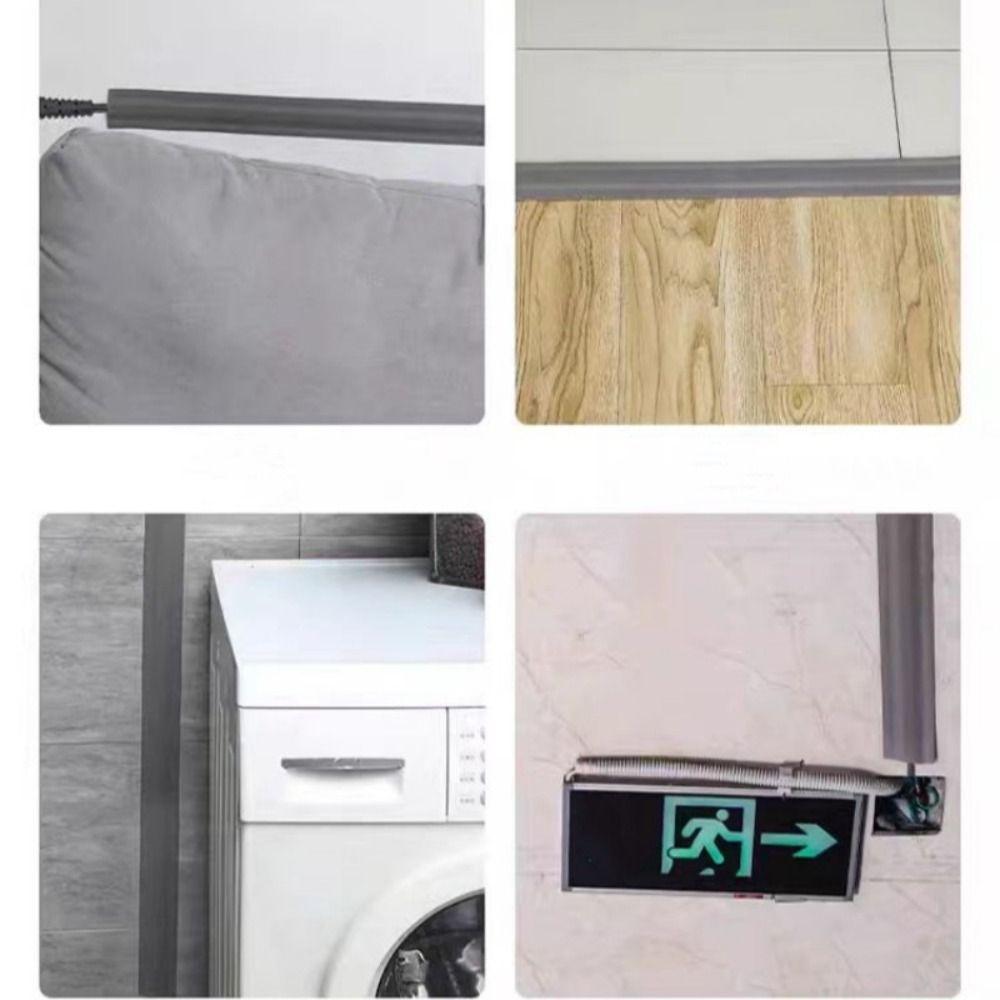 Cable Concealer Soft Rubber Trunking Soft PVC Wire Self-adhesive Wall Cord Cover Sleeve  Cords