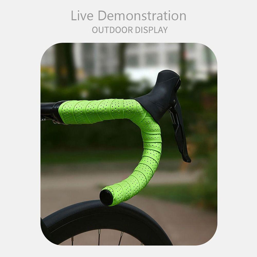2 Rolls Anti-Vibration Bike Handlebar Tape Sweat Absorbing PU EVA Bike Bar Tape Anti-fouling Breathable Bicycle Handle Bar Tape