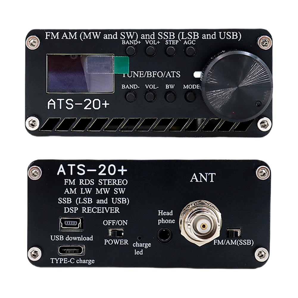 Professional ATS-20+ Receiver Lightweight Portable Radio Receiver OLED Screen FM AM MW SW LSB Receiver for Travel Camping Hiking
