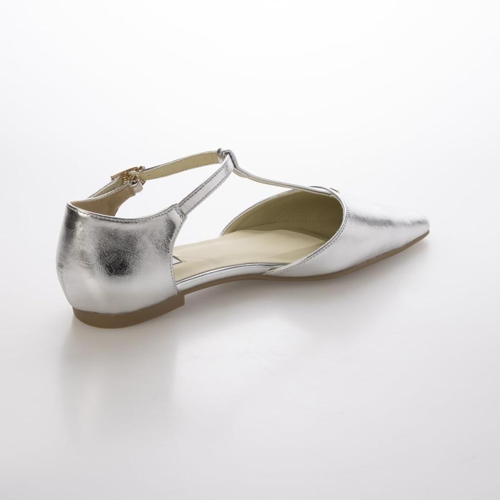 EVOL Lightweight and Soft T-Strap Square Flat Pumps