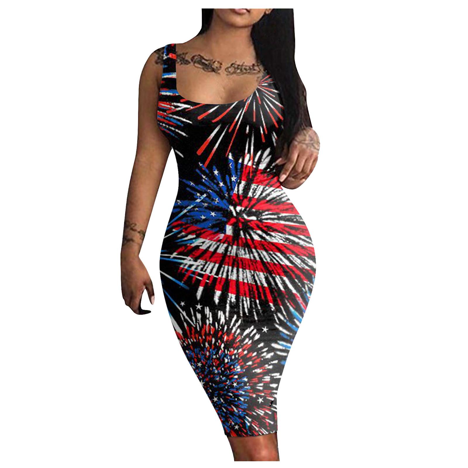 Модное женское повседневное тонкое платье без рукавов с принтом и пуловером XXL — фото 3