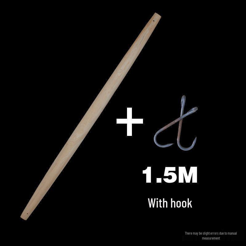 Doppelhaken-Tragestange aus Massivholz - Verdickte Zypresse, Traditionelles Haushalts-/Landwirtschaftsdesign