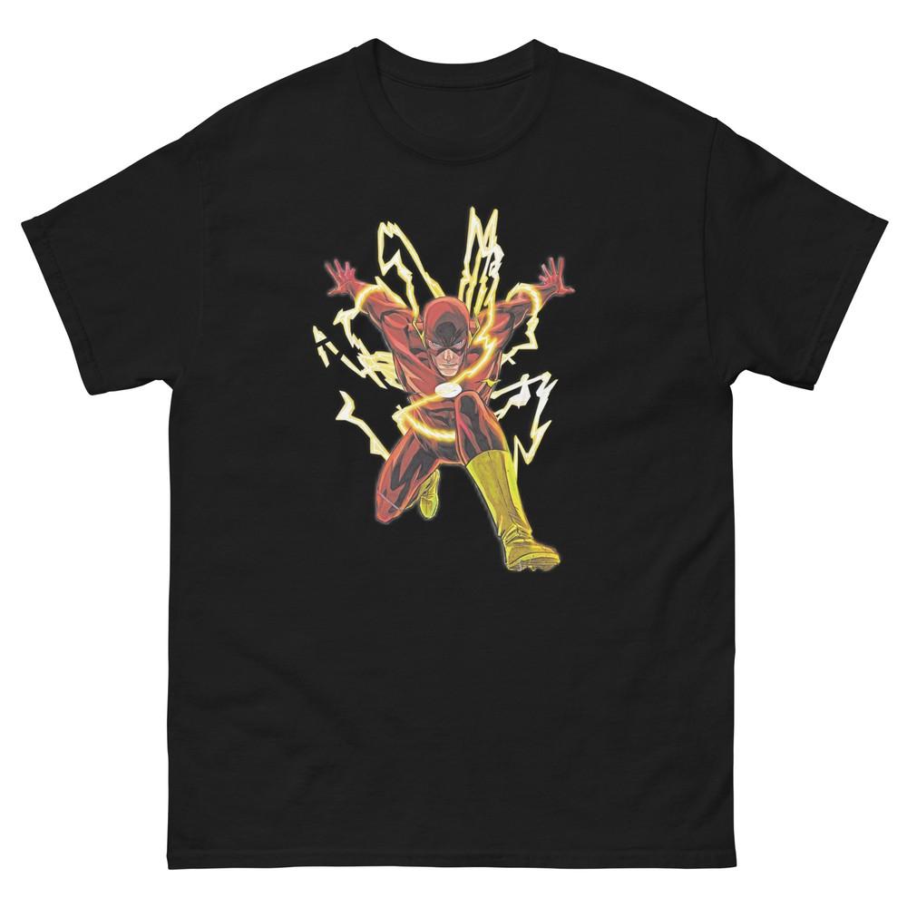 Кастомная футболка Флэш, DC Comics, Классическая унисекс футболка, Барри Аллен, Футболка Флэш Унисекс XXXXL