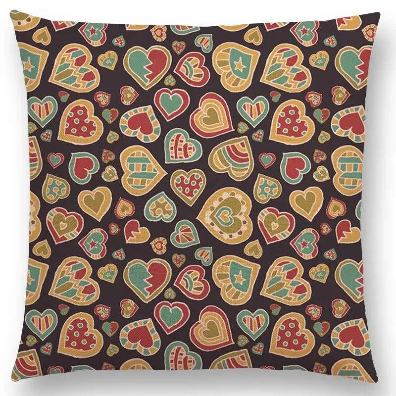 New Colorful Geometric Patterns Moroccan Lattice Mosaic Hexagon Stars Hearts Flowers Pretty Car Cushion Cover Sofa Throw Pillow
