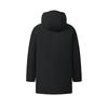FILA White Classic Minimalist Daily Casual Commuter Versatile Stain-Resistant Plush Comfortable Mid-Length Hooded Down Jacket F11M543912FBK