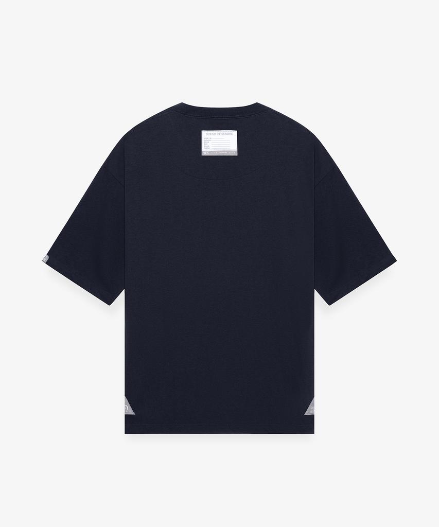 Saundeuobeuseonlaijeu Printed T-Shirt Navy