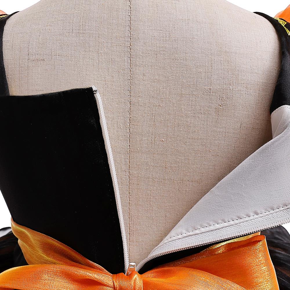 Halloween Orange Dress Cosplay Birthday Gown Lace Tutu Princess Dress Floral Embroidery Girls Children Clothing Kids Party For Girl Clothes