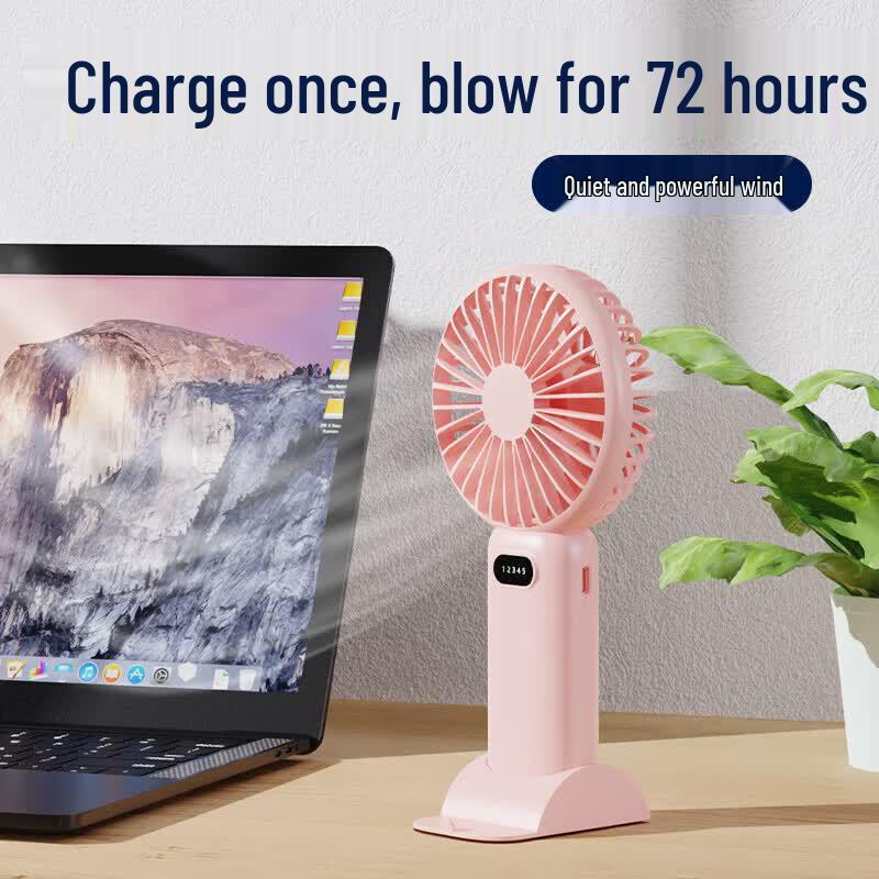 Jingweidu J20 Portable Desk & Handheld Fan with Smart Digital Display
