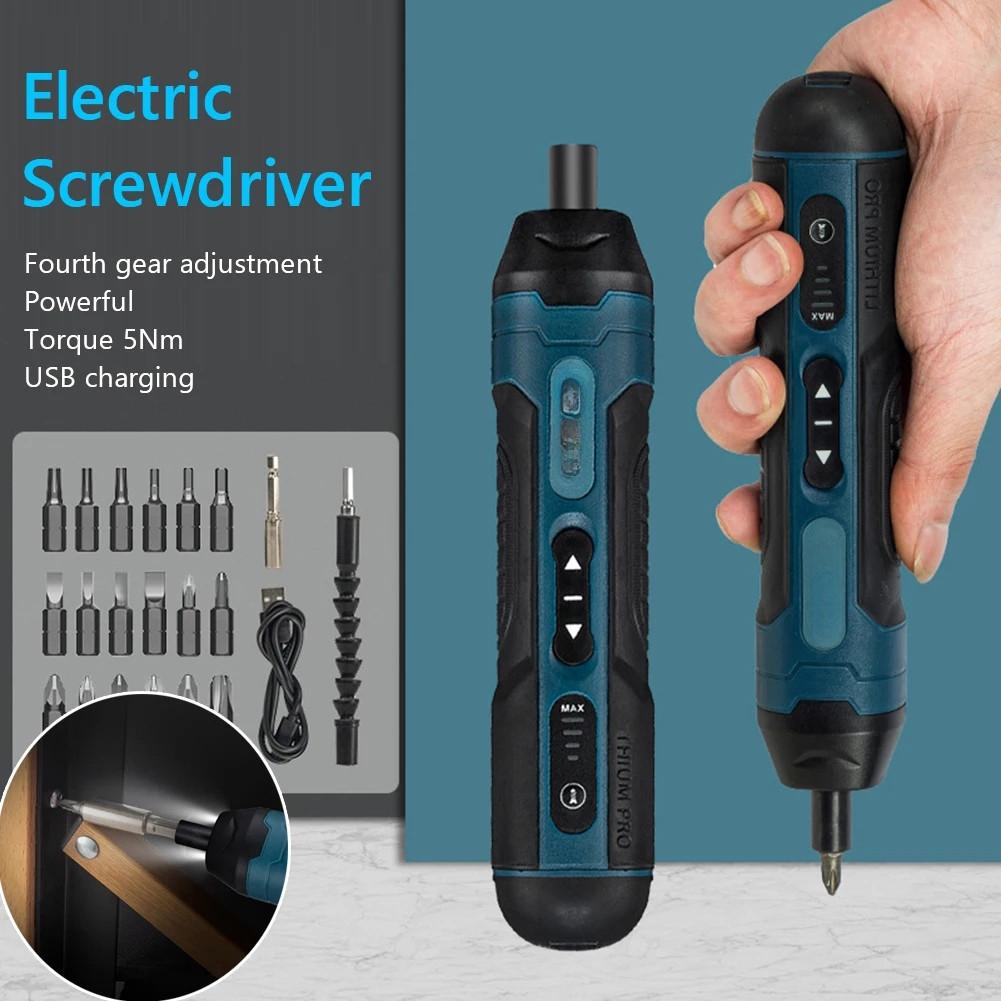 3.6V Portable Home Appliance Maintenance Power Tools Set Cordless Electric Screwdriver Rechargeable Mini Drill