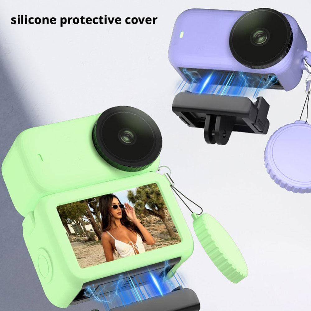 3Pcs/set Lens Cap Protective Case Silicone Camera Body Shell for DJI Osmo Nano Accessories