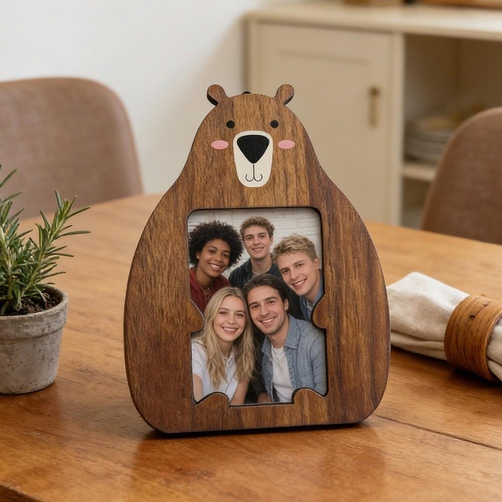 Cartoon Pet Photo Frame Wooden Poster Frame Picture Display Stand Photo Album Frame  Office Decor