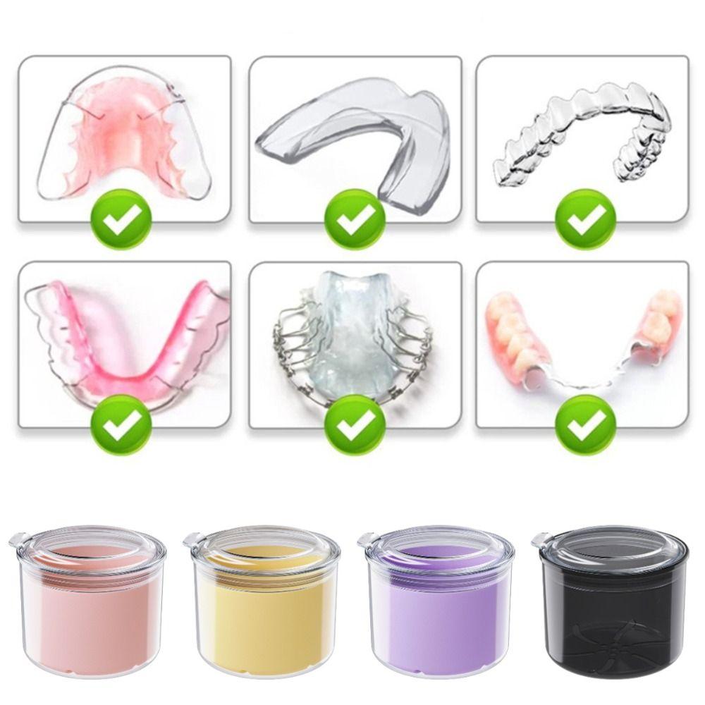 Sealed Double Layer Braces Storage Box Portable Cleaning Tooth Storage Case  Travel