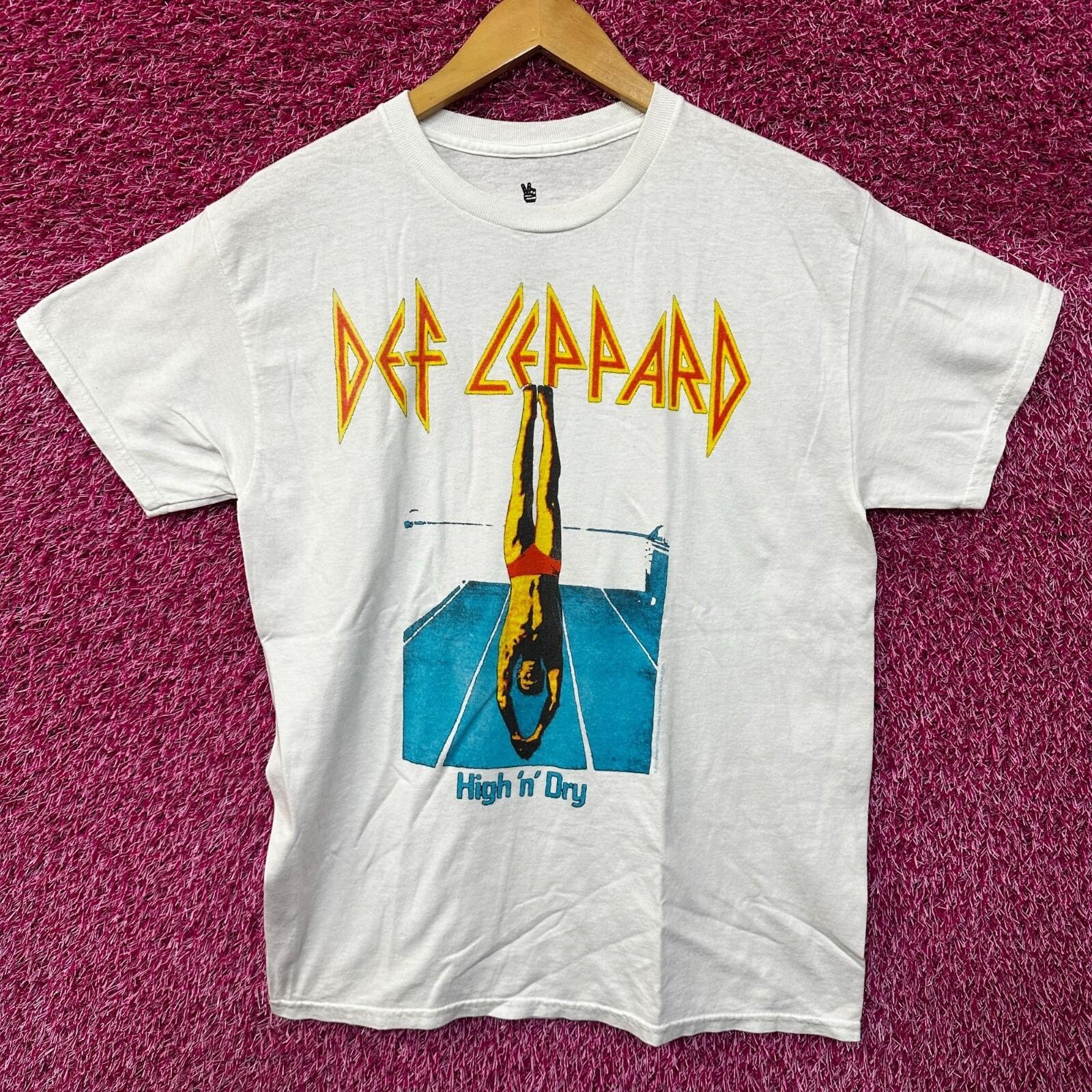Def Leppard High N Dry Album Cover Art Glam Metal Band Tee Small S