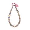 Fashion Heart Pendant Pvc Phone Chain With Crystal Charm For Women And Men