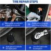 33PCS Tire Repair Patch Tools Tire Patch Kit, 30PCS Tire Patches(32Mm/ 42Mm/ 58Mm With Tire Patch Roller, Tire Repair Buffing Wheel, Tire Inner Liner