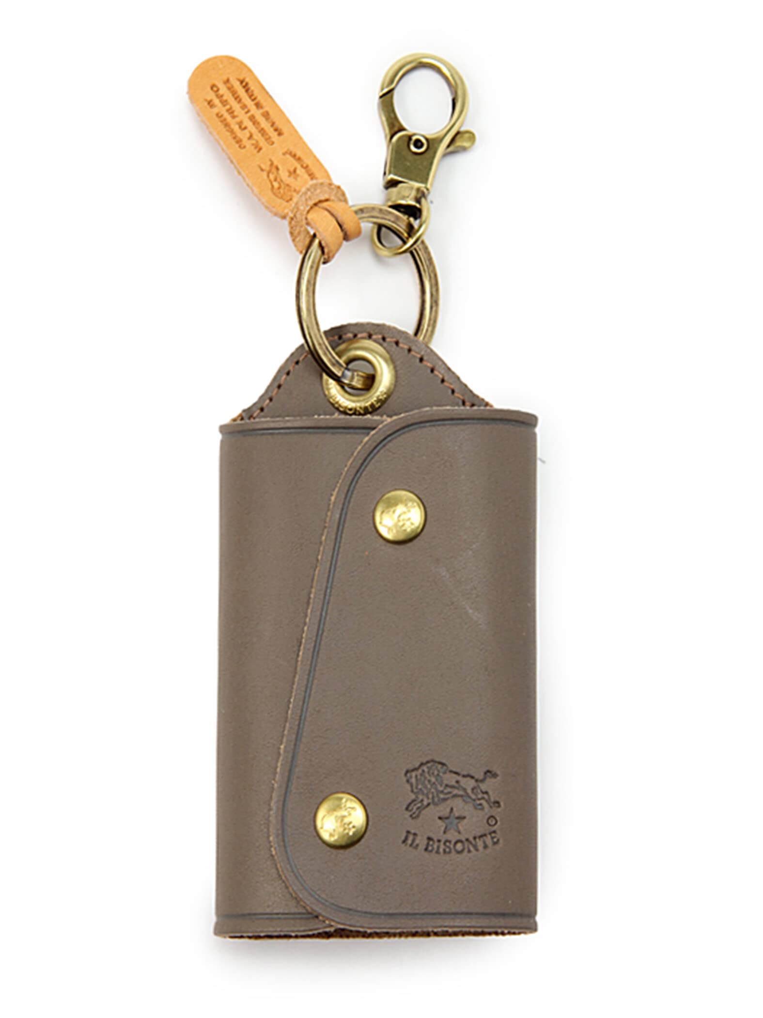

Key Case Leather Genuine Leather Cowhide Unisex Gray [IL BISONTE] Women s Men s сірий колір